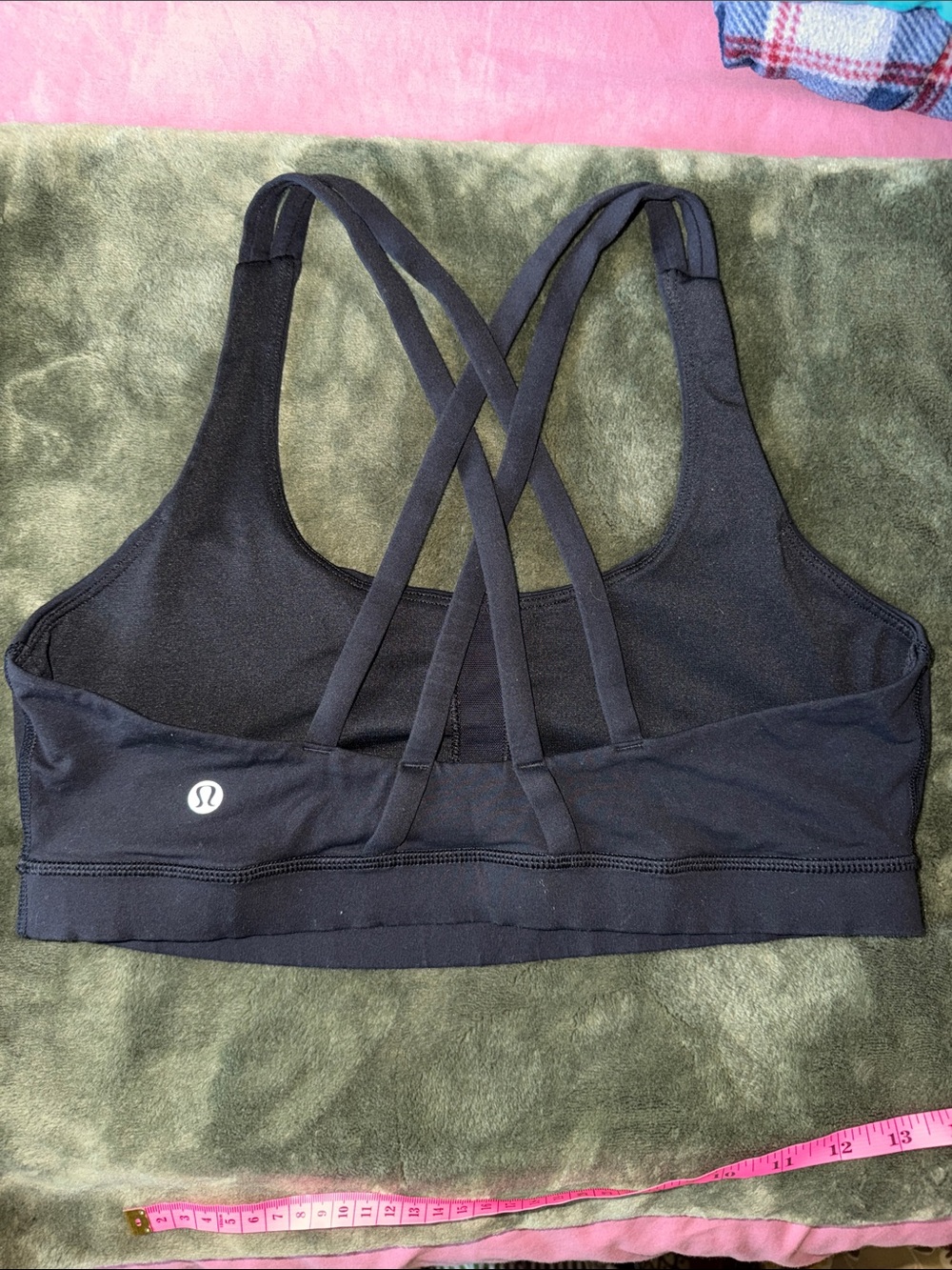 lululemon athletica Black Crossback Sports Bra